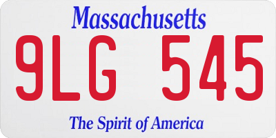 MA license plate 9LG545