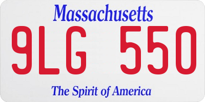 MA license plate 9LG550