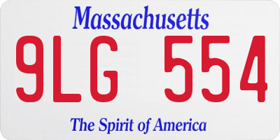MA license plate 9LG554