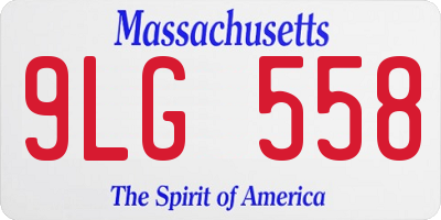 MA license plate 9LG558