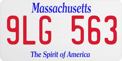 MA license plate 9LG563