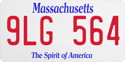 MA license plate 9LG564