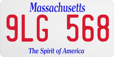 MA license plate 9LG568