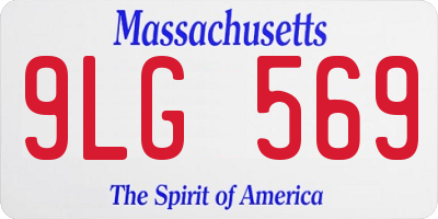 MA license plate 9LG569
