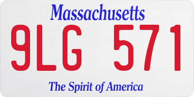 MA license plate 9LG571
