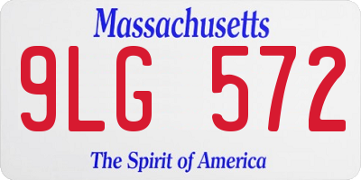 MA license plate 9LG572