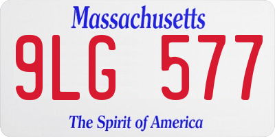MA license plate 9LG577