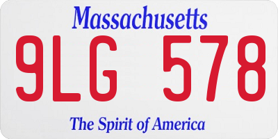 MA license plate 9LG578
