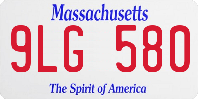 MA license plate 9LG580