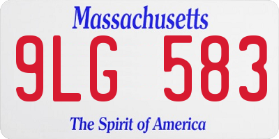 MA license plate 9LG583