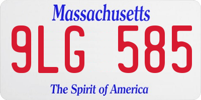 MA license plate 9LG585