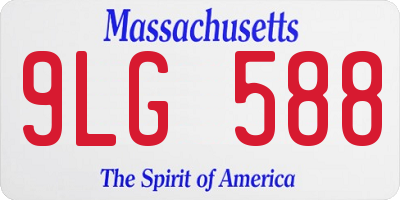 MA license plate 9LG588