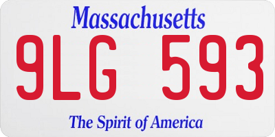 MA license plate 9LG593