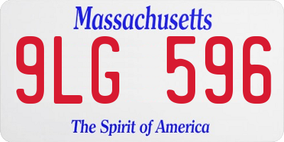 MA license plate 9LG596