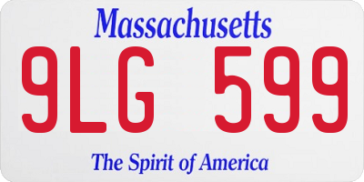 MA license plate 9LG599