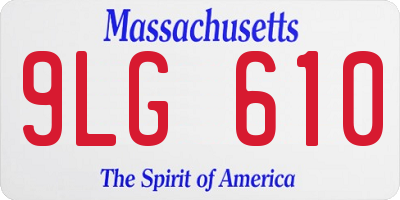 MA license plate 9LG610