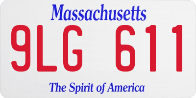 MA license plate 9LG611
