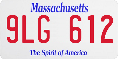 MA license plate 9LG612