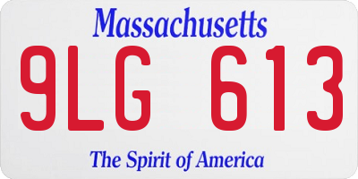 MA license plate 9LG613