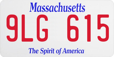 MA license plate 9LG615