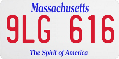 MA license plate 9LG616