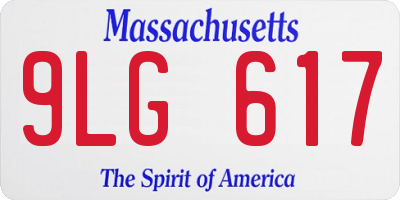 MA license plate 9LG617