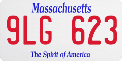 MA license plate 9LG623