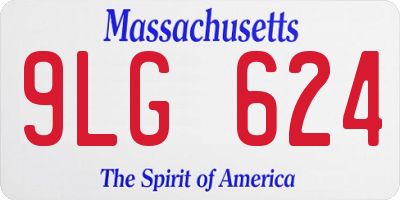 MA license plate 9LG624