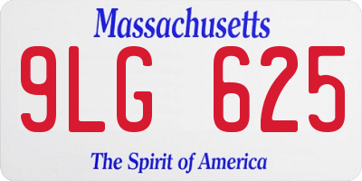 MA license plate 9LG625