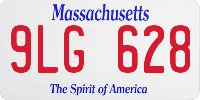 MA license plate 9LG628