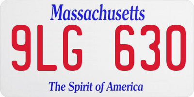 MA license plate 9LG630