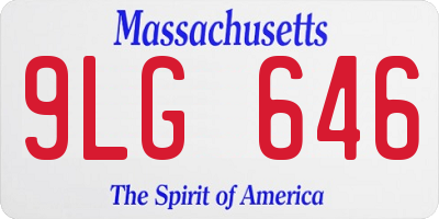 MA license plate 9LG646