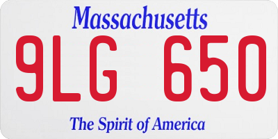 MA license plate 9LG650