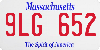 MA license plate 9LG652