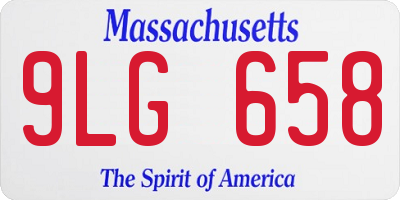 MA license plate 9LG658