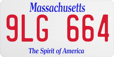 MA license plate 9LG664