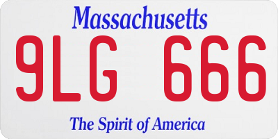 MA license plate 9LG666