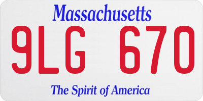 MA license plate 9LG670
