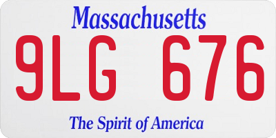 MA license plate 9LG676