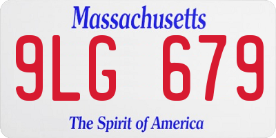 MA license plate 9LG679