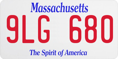 MA license plate 9LG680