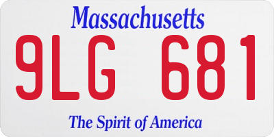MA license plate 9LG681