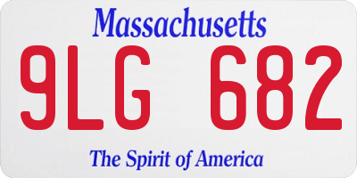 MA license plate 9LG682