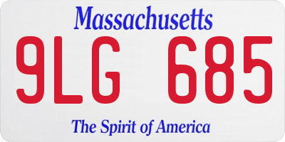 MA license plate 9LG685