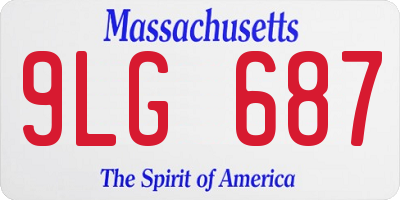 MA license plate 9LG687