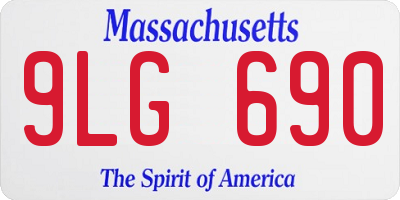 MA license plate 9LG690