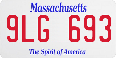 MA license plate 9LG693