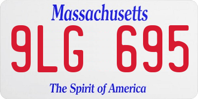 MA license plate 9LG695