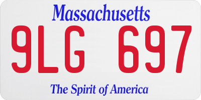MA license plate 9LG697