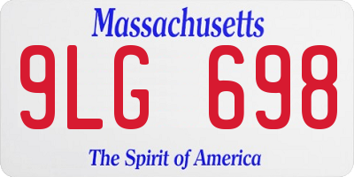 MA license plate 9LG698